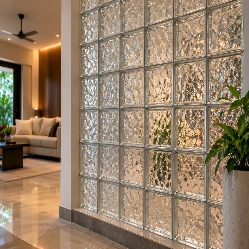 Ice Rock Glass Brick — product view 1